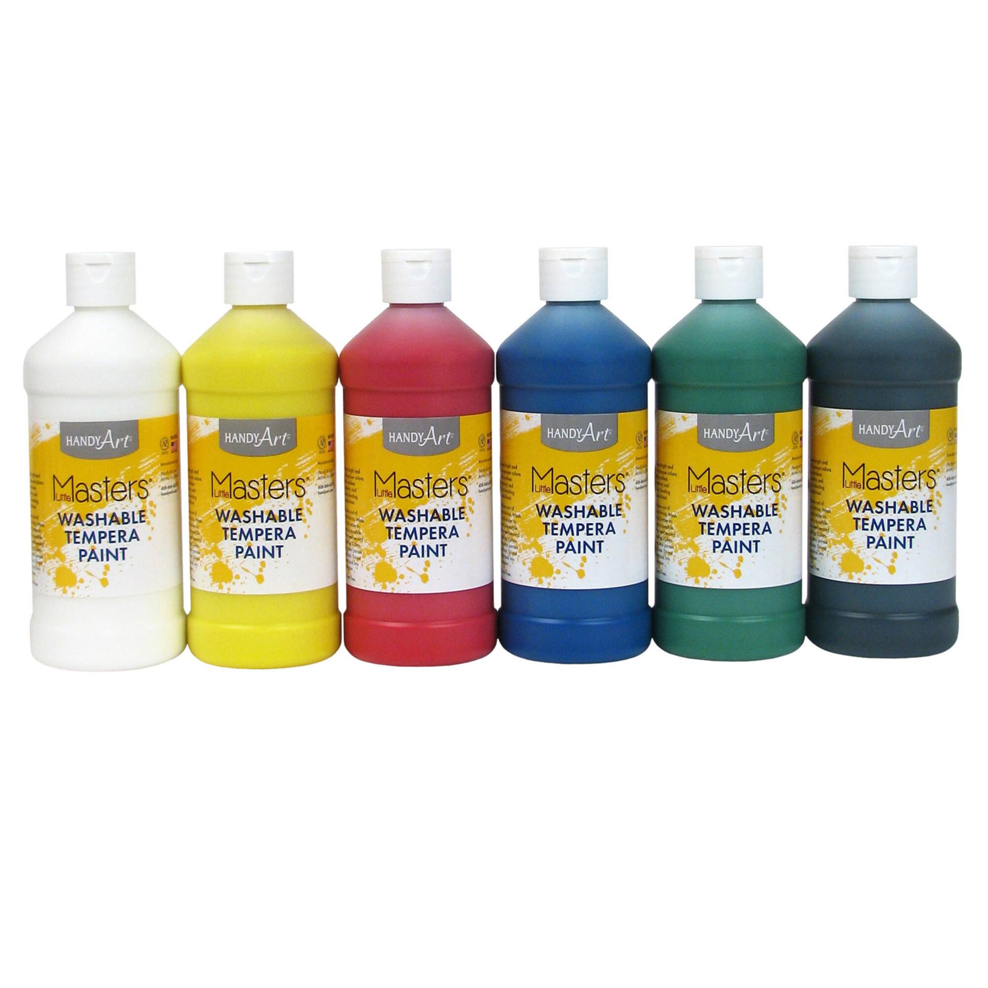 6 Packs: 6 ct. (36 total) Handy Art® 16oz. Little Masters Washable Tempera Paint